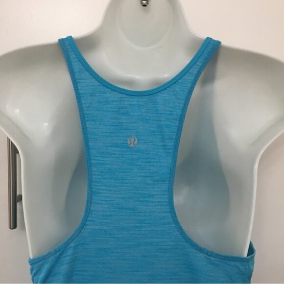 Lululemon What The Sport Singlet Heathered Fresco Blue - Picture 7 of 8